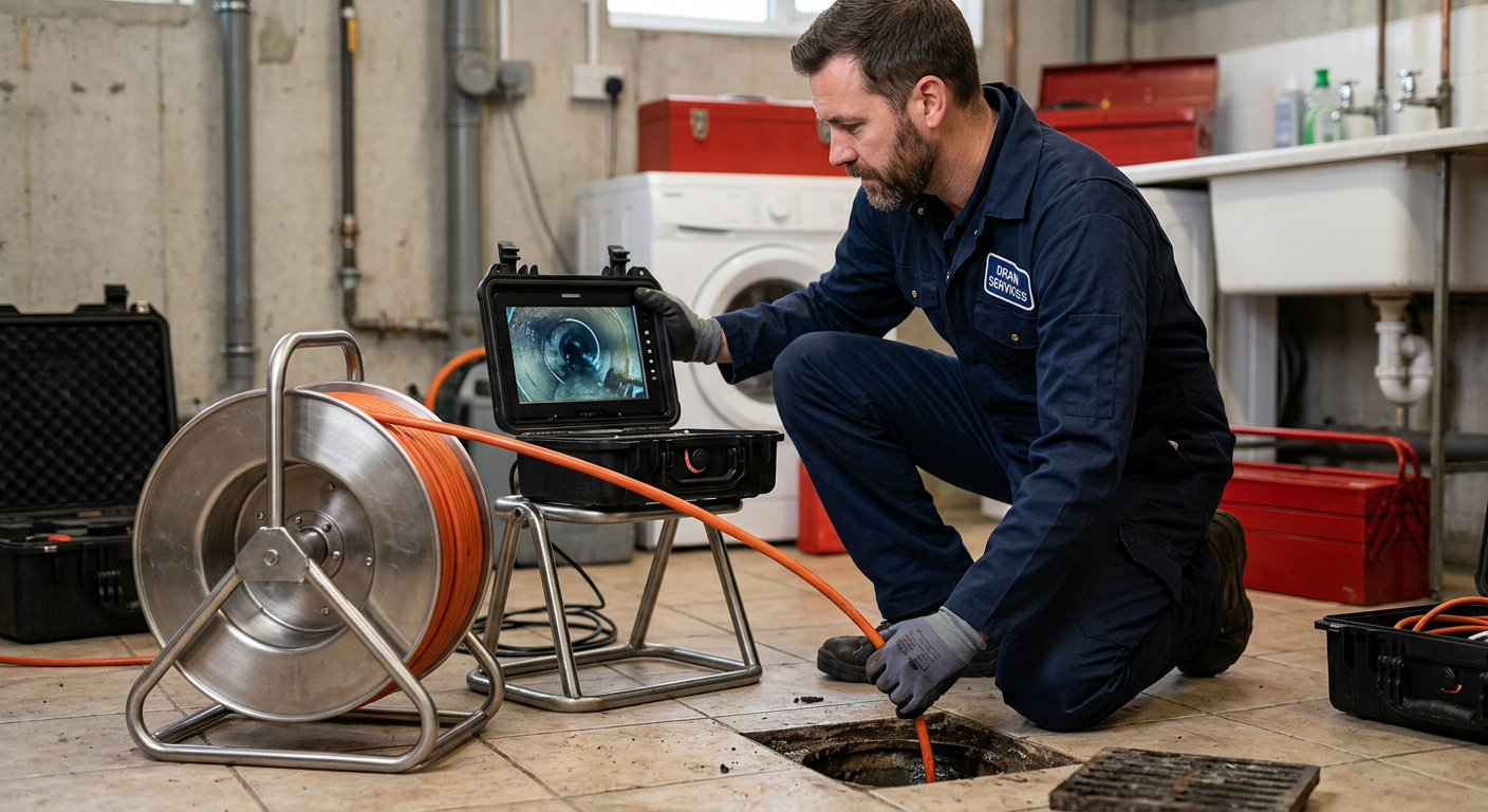 Inspection caméra endoscopique de canalisation à Élancourt