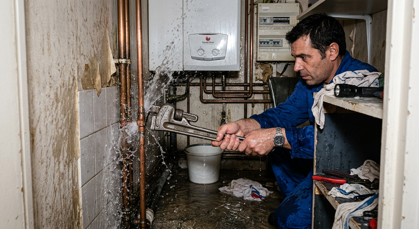 Réparation urgente fuite d'eau sur tuyauterie cuivre à Élancourt